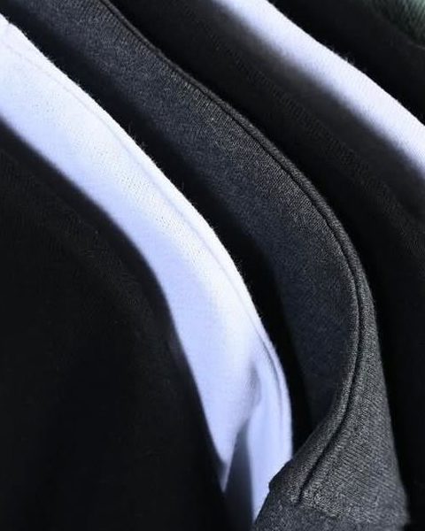 Charcoal Signature Tee on the rack